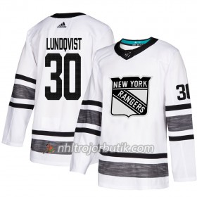 Män Ishockey New York Rangers tröja Henrik Lundqvist 30 Vit 2019 All-Star Adidas Authentic